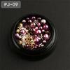 Mixed Colorful Pearl Willow Ding Jewelry with Irregular Small Beads Sparkling Nail Art Decoration DIY Mermaid Nails Products Set