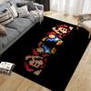 Mario Cartoon Flannel Printed Carpet, Home Sofa Decoration for Living Room & Bedroom, Non‑Slip Play Flannel Floor Mat for Game Room