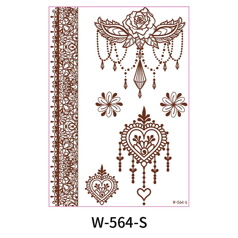 Beauty Sticker Brown Red Tattoo Sticker Waterproof Lace Tattoo Sticker Tattoo