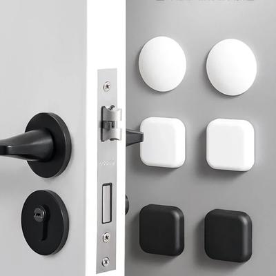 Boden Türstopper Beschläge Silikon Kein Bohren Türstopper Griff Heimwerker Aufkleber Anti-Ohrstöpsel PC Stummschaltungszubehör Matte 5/3/1