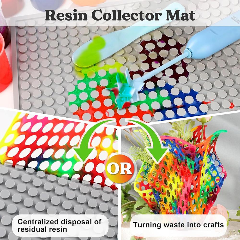 Silicone Resin Collector Mat Heat Resistant Mat Placemat Non-Slip Pad for Resin Molds Epoxy Resin Cup Turner Kitchen Counter