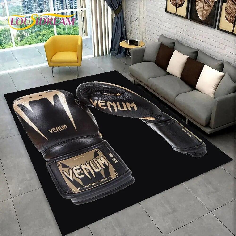 3D Boxing Gloves Boxer Fight  Area Rug Large,Carpet Rug for Living Room Bedroom Sofa Doormat Decoration,kids Non-slip Floor Mat