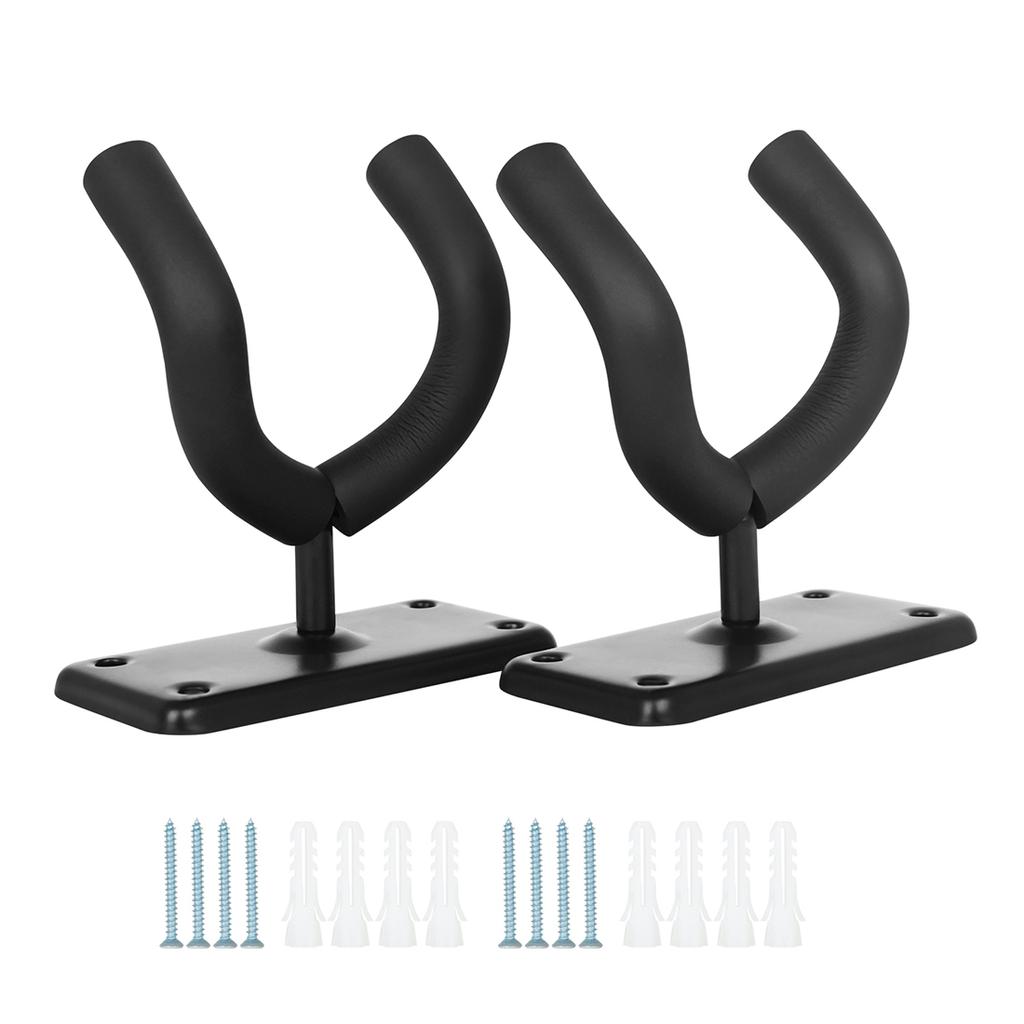 M MBAT 2 pcs/set Wall Mounted Square Guitar Hook Metal Wall Bracket For Guitar Violin Bass Ukulele Banjo Guitar Accessories
