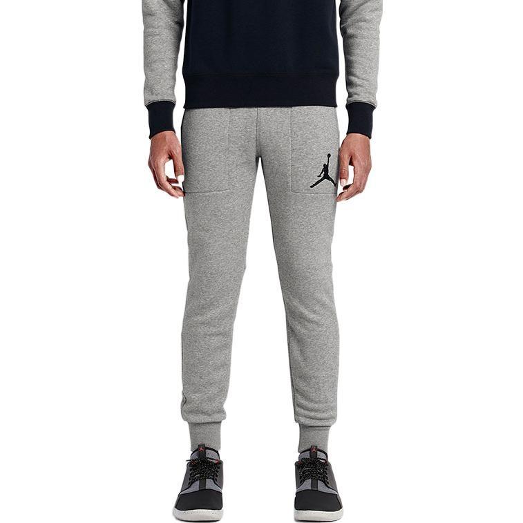 Jordan Knitted Sweatpants Men's Gray Moderate Cuffed Pants 696205-063