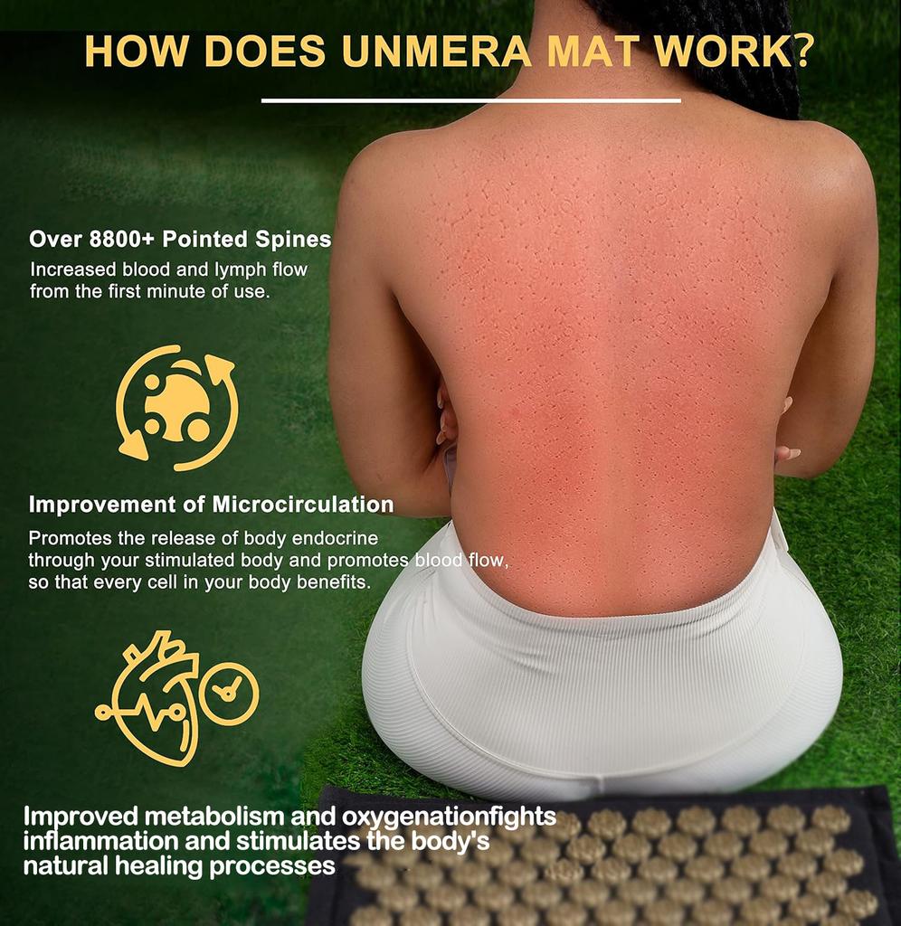 Shiatsu Acupressure Mat Yoga Massage Cushion Sensi Massage Body Needles With Spikes Pillow Foot Massager Fitness Pilates Unisex