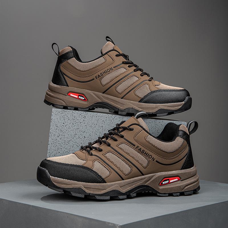 Men's Shoes Autumn New Mesh Breathable Travel Outdoor Mountaineering Wear-resistant Sports Shoes Running Platform Shoes Men
