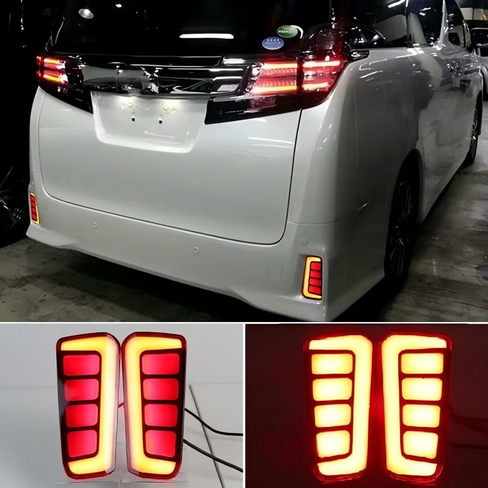 2PCS Reflector for Toyota Vellfire ALPHARD 2016 2017 2018 LED Rear Fog Lamp Bumper Light Auto Brake Light Turn Signal