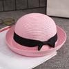 Girls' Summer Straw Hat: Breathable Flat Top, Sun-Protection for Outdoor Travel & Beach