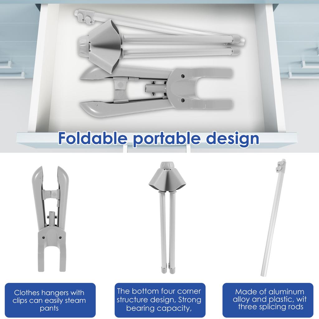 Adjustable Garment Hanger Folding Garment Steamer Rack Portable Steam Iron Steamer Hanger Versatile Steam Stand Clothes for Home