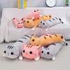 Soft Down Cotton Happy Cat Throw Pillow Plush Toy Creative Big Party Cat Lie Pillow Birthday Gift