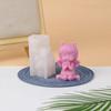 3D Prayer Angel Silicone Candle Mold Cute Sit-down Girl Statue Soapy Plaster Epoxy Making Kit DIY Chocolate Ice Cube Baking Tool