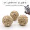 10 Stück Einfarbiger Sisalball Katzen-Necken-Spielzeugball Selbst-Hi Zähne Schleifen Langlebig Katzen-Necken-Stab Katzen Geräuschmachender Glockenball