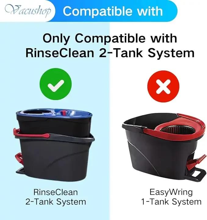 3 balení náhradních hlavic na mop Spin Mop pro O-Cedar a Vileda Mop Spin Mop s 2 nádržkami na čištění podlah z mikrovlákna Příslušenství k systému s 2 nádržkami