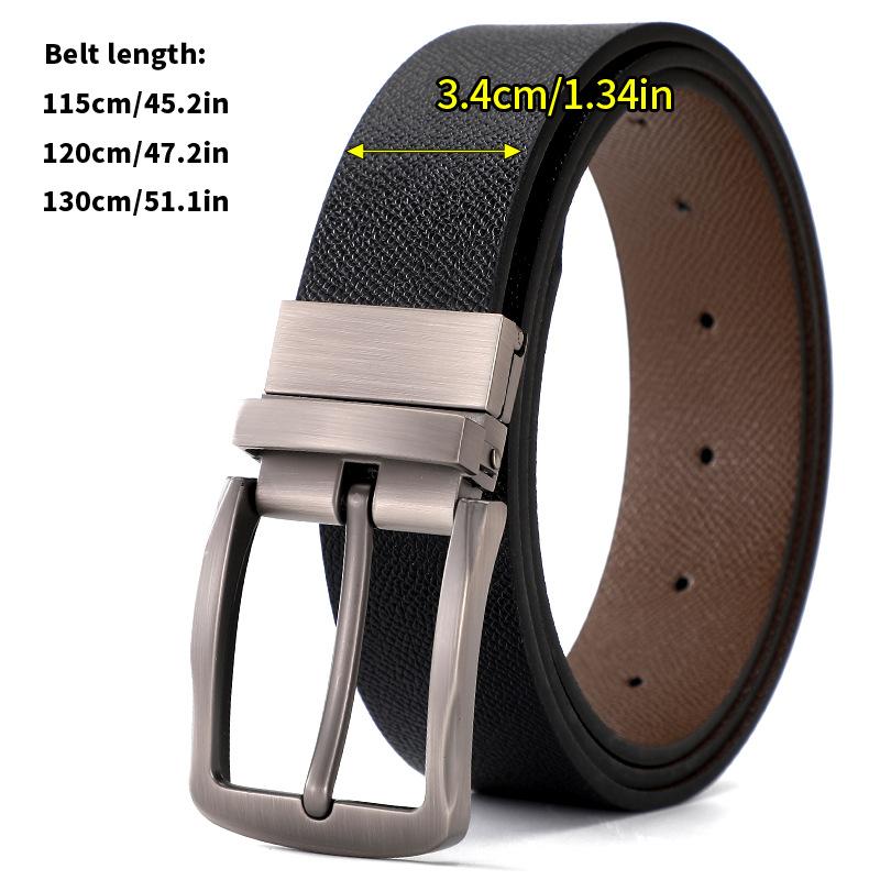 Men'S Rotatable Pin Buckle Belt Casual Simple Belt