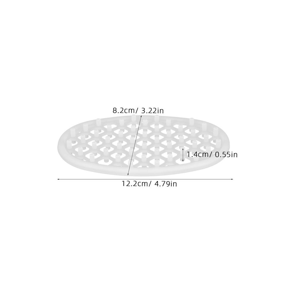 4Pcs Silicone Soap Dish Non Slip Bar Holder Drainage Holes Bath Shower Tray Soap Saver Pad Bathroom Kitchen Sink Organizer