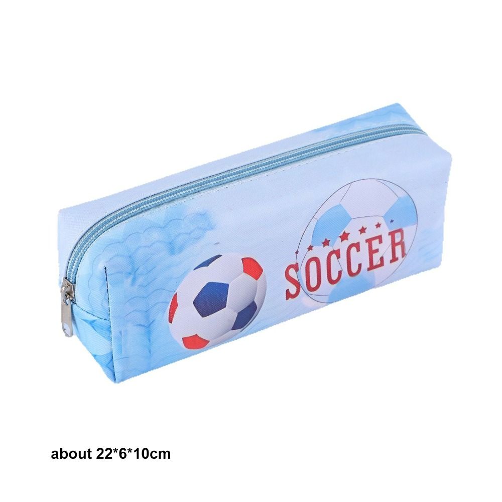 Dirt-proof Stationery Storage Bag Waterproof Pencil Pouch Organizer Soccer Pencil Case  Kids