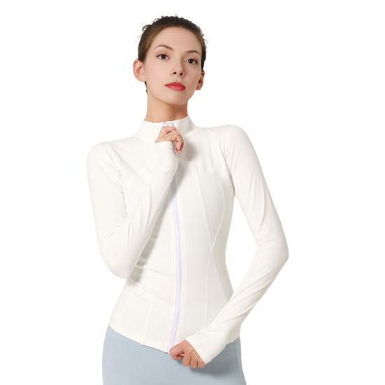 Women Summer Sun Protection Jacket Breathable Anti-UV Long Sleeves Shirt Lightweight Outdoor Sports Yoga Casual Solid Color Zip Top
