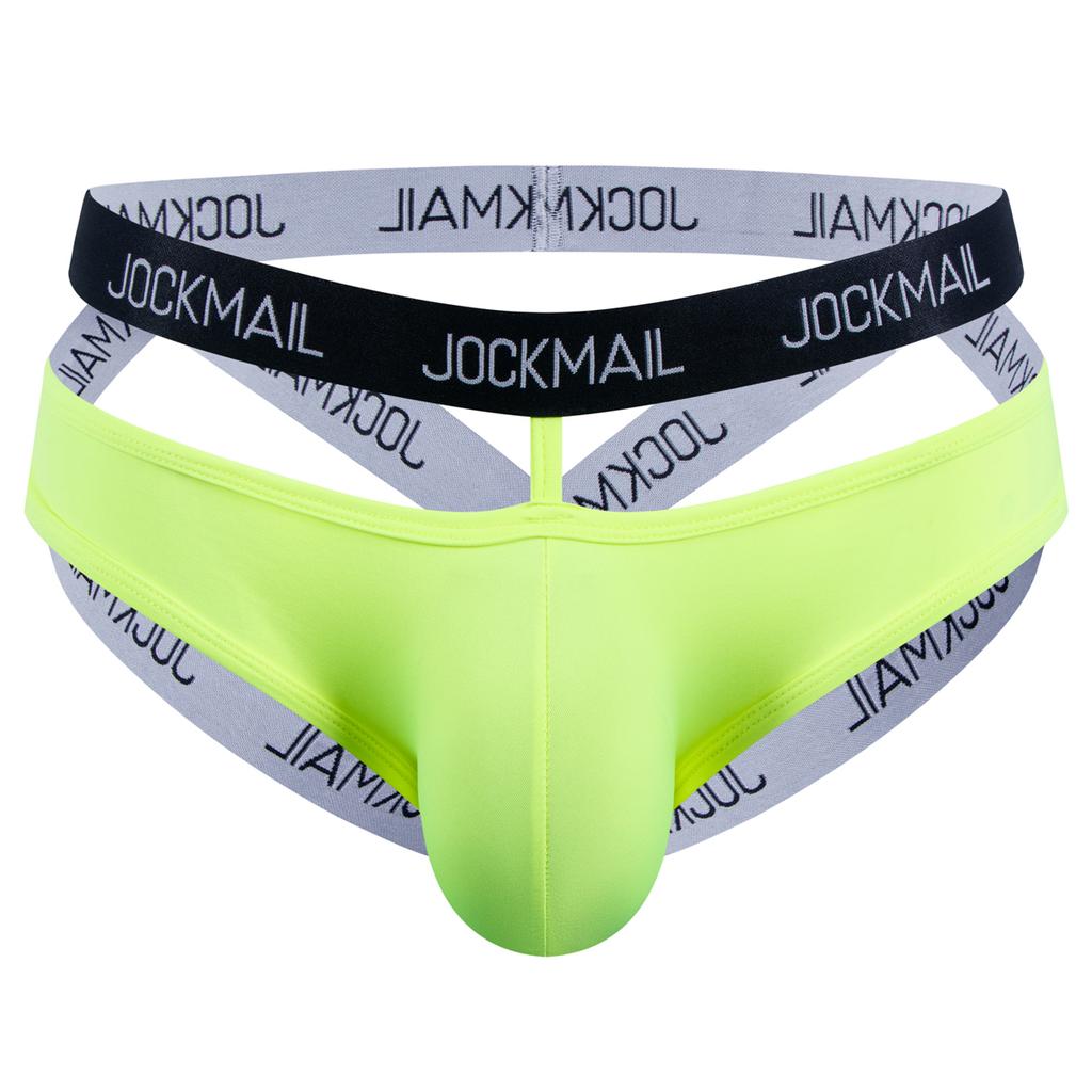 Jockstraps JOCKMAIL Elastic Band Letter Printed Fashion Ultra-thin Ice Silk Men's Thong Underwear