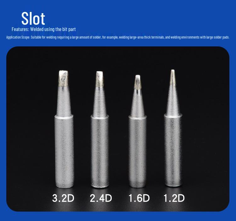 936 Universal Soldering Iron Tip for Constant Temperature Stations - Frosted, Pointed, Horseshoe Blades