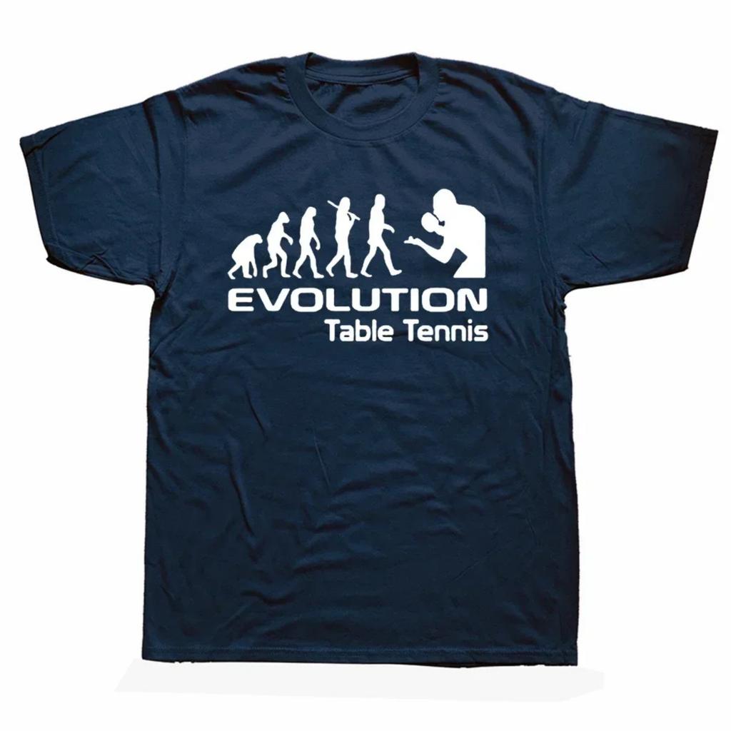 Graphic Cotton Streetwear Short Sleeve Harajuku Hip Hop Sports T-shirt Mens Clothing Funny Evolution of Table Tennis T Shirt