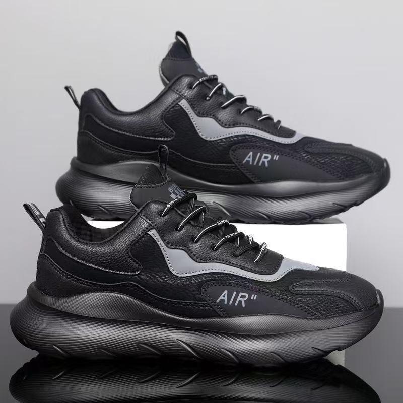 Men Casual Dad Sneakers Anti Slip Leather Look Walking Shoes Large Size for Commuting Travel Streetwear Daily Wear Sizes 39-47