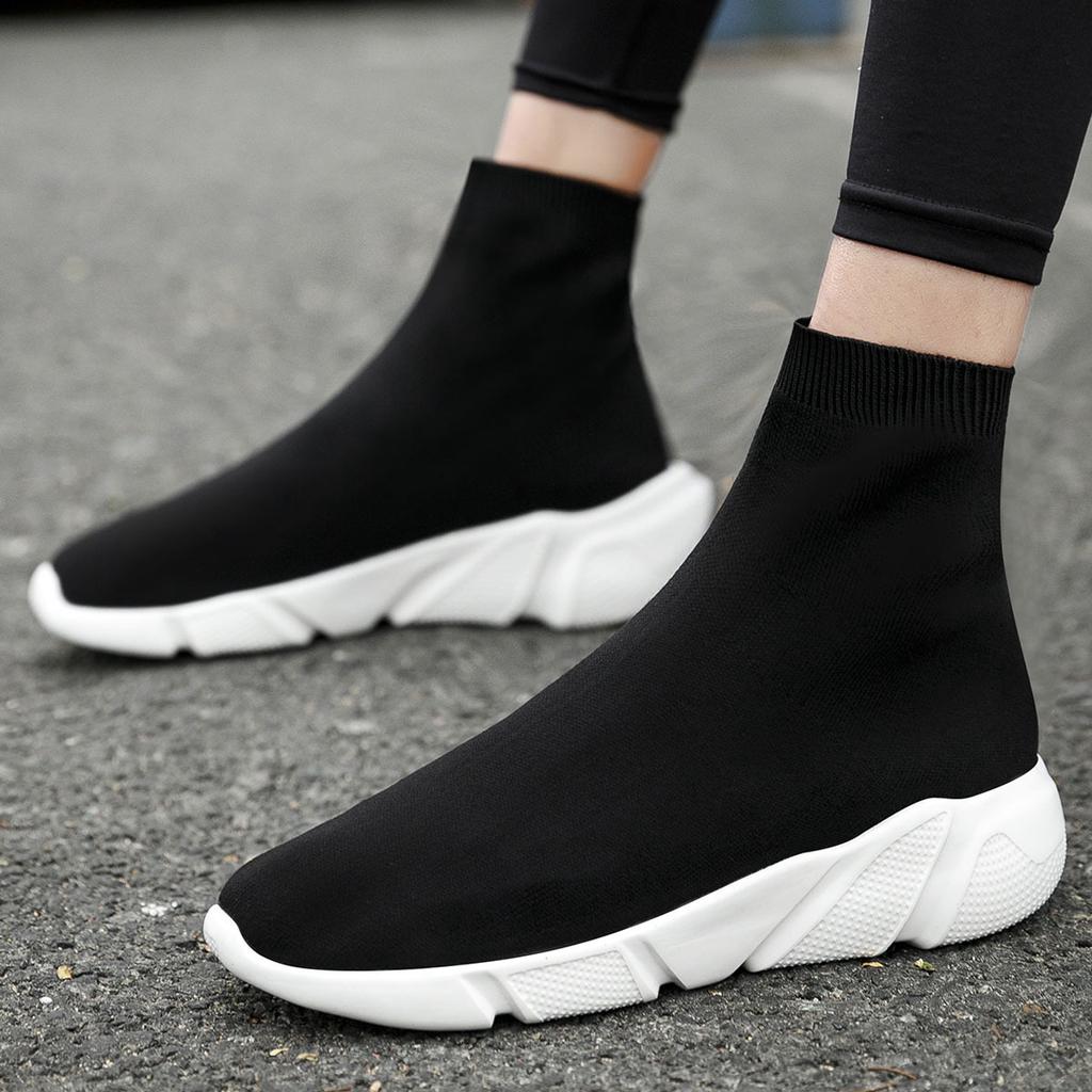 Spring and Autumn men's and women's socks shoes high-top single shoes flow sports leisure lazy shoes