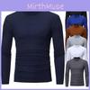 Men's Warm High Neck Solid Color Pullover Jumper Sweater For A Stylish Look