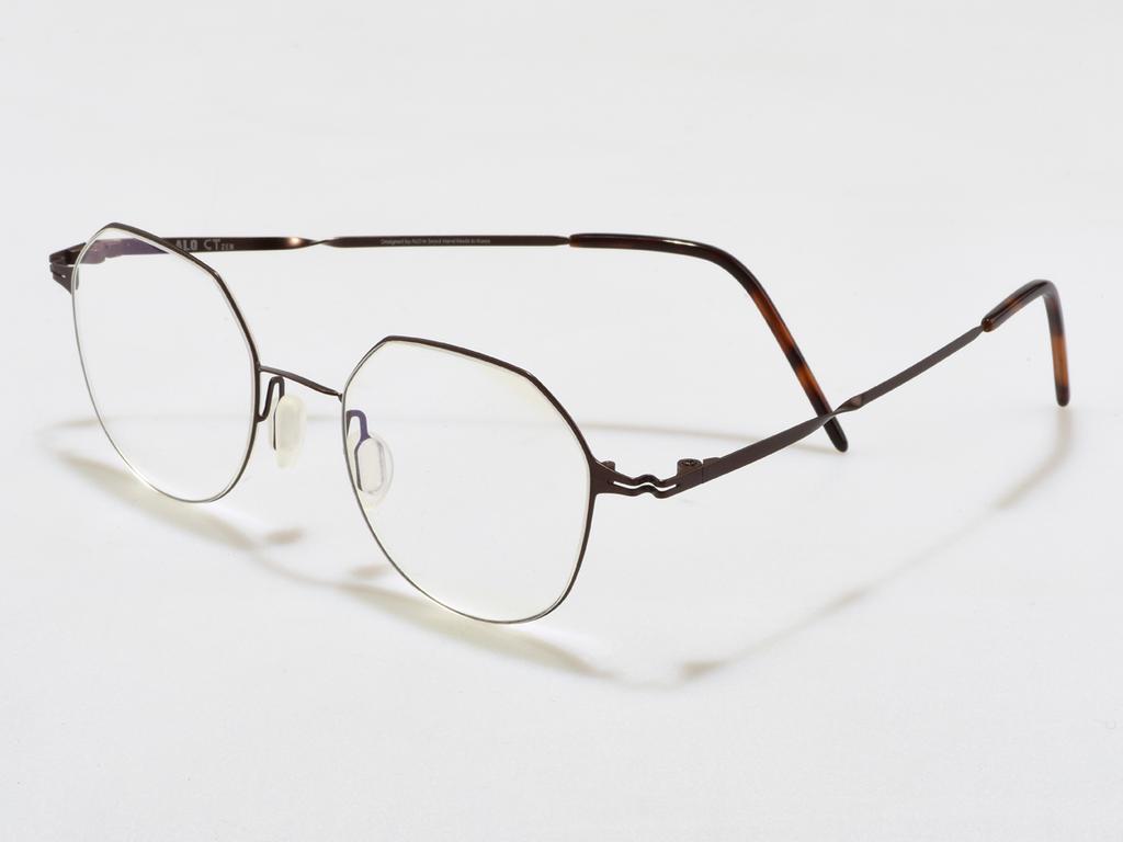 Alloaiweeo [Alo:Ctzen] Ci8715C C3 Super Slim Twist Ultra-Light Brown Metal Eyeglass Frames
