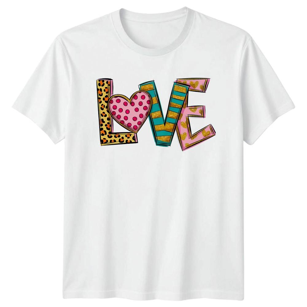 Love Heart Valentines Day RoUnisexce Unisexs Unisexs Graphic Tee S