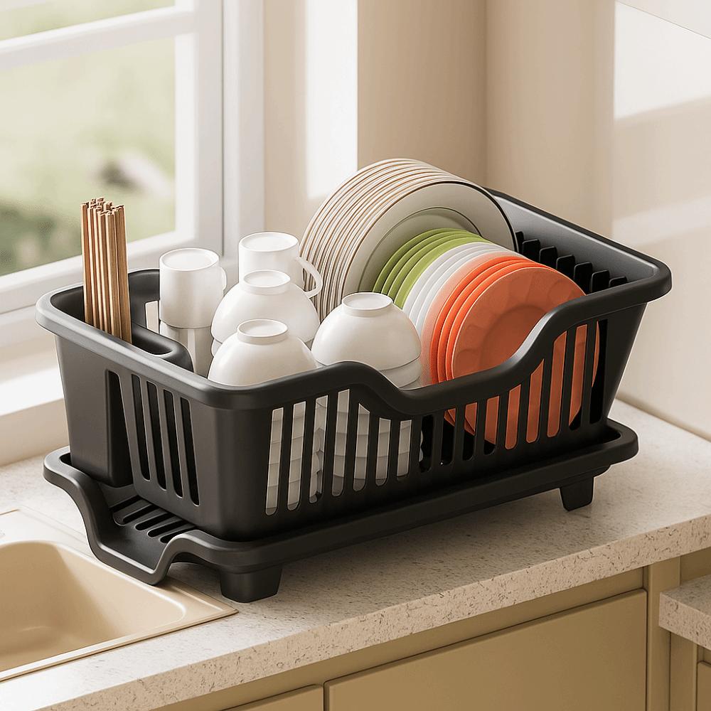 Durable Utensils Drainer Rack Plastic Storage Basket Drain Bowl Rack Dish Drying Rack  Chopsticks