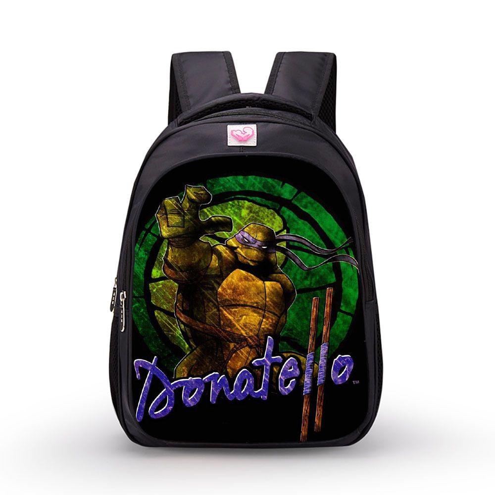 Tmnt Children's Cartoon Waterproof School Backpack With High Capacity And Breathable Design