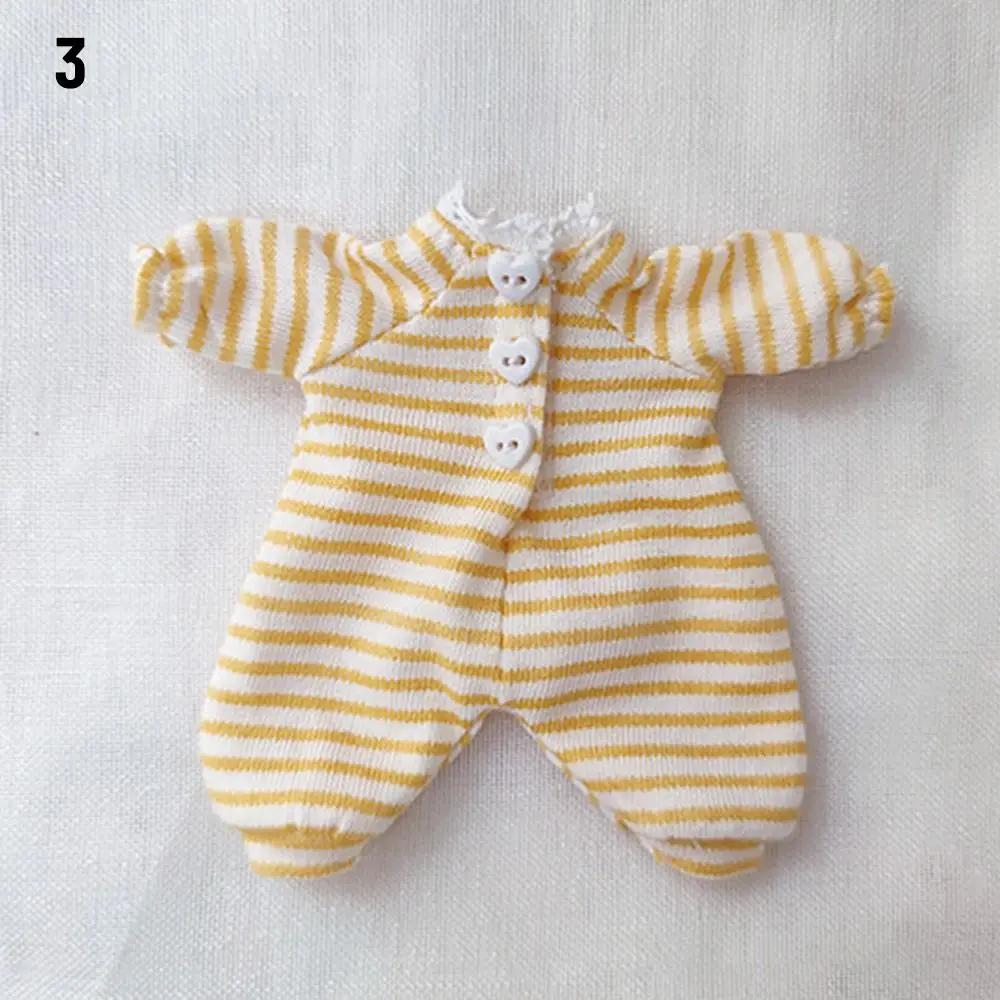 Ob11 Dolls Clothes Cute Pajamas Cotton Stripe Dot Jumpsuits For Obitsu11 Rompers For 1/12BJD Dolls Accessories Kids Toys
