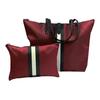Classic Striped Color Block Large Capacity Business Commuter Nylon Tote Bag Unisex Tote Bag Red 6227200