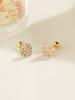 Minimalpiercing 14K Winter Cubic Heart Piercing Earrings