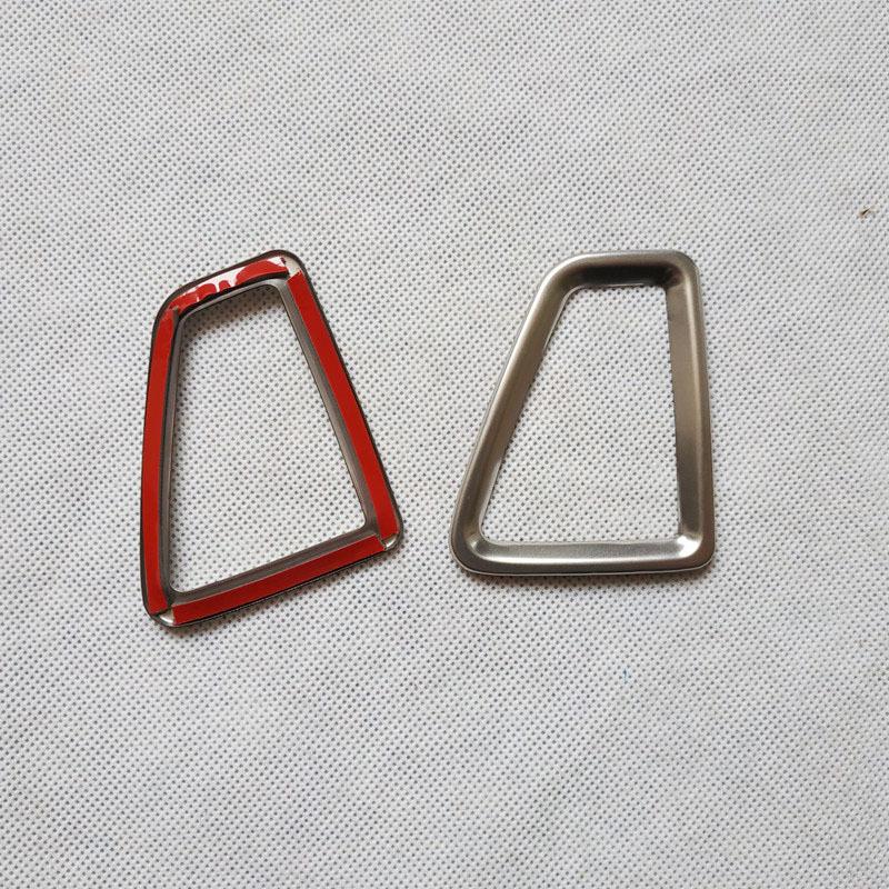 Front Air Vent Bezel Garnish Interior Metal Trim Cover for Skoda Kodiaq 2016 2017 2018 Car Styling Stickers Accessories 2 Pcs