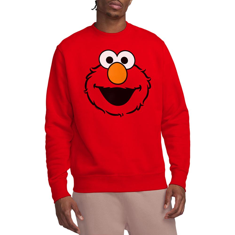 Sesame Street Unisex Adult Full Face Elmo Sweatshirt