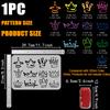 Plastic Hollow Out Drawing Painting Stencils Templates, for Painting on Scrapbook Fabric Tiles Floor Furniture Wood, Crown, 29.7x21cm