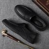 Fashion Comfortable Men's Genuine Leather Loafers Soft-Soled Slip-On Flats Versatile Casual Business Shoes Formal Leather Business Shoes
