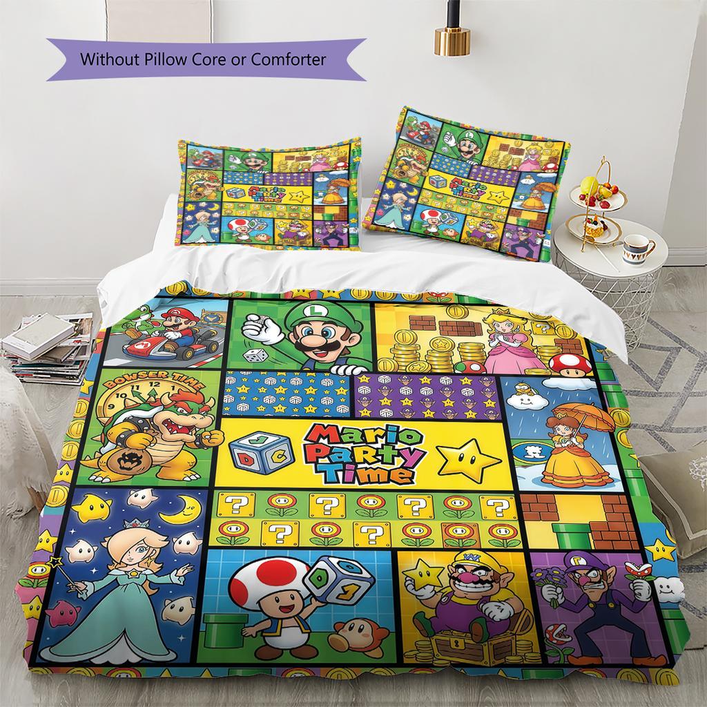 Super Mario Soft and Comfortable Duvet Cover,Children's Bedding Set Gift,Extra Large Size, Various Sizes Available -HYQ97