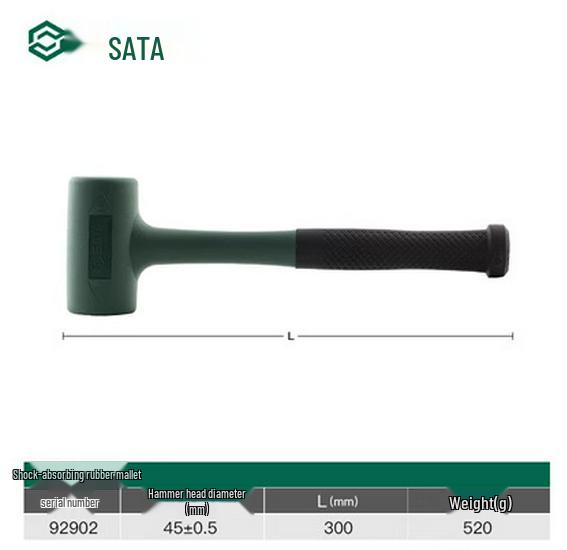 SATA Tools Anti-vibration Rubber Hammer - No Rebound (Models 92901-92904)