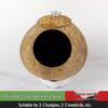 Coconut Shell Parrot & Finch Bird Nest - Natural Straw Woven Habitat for Small Birds