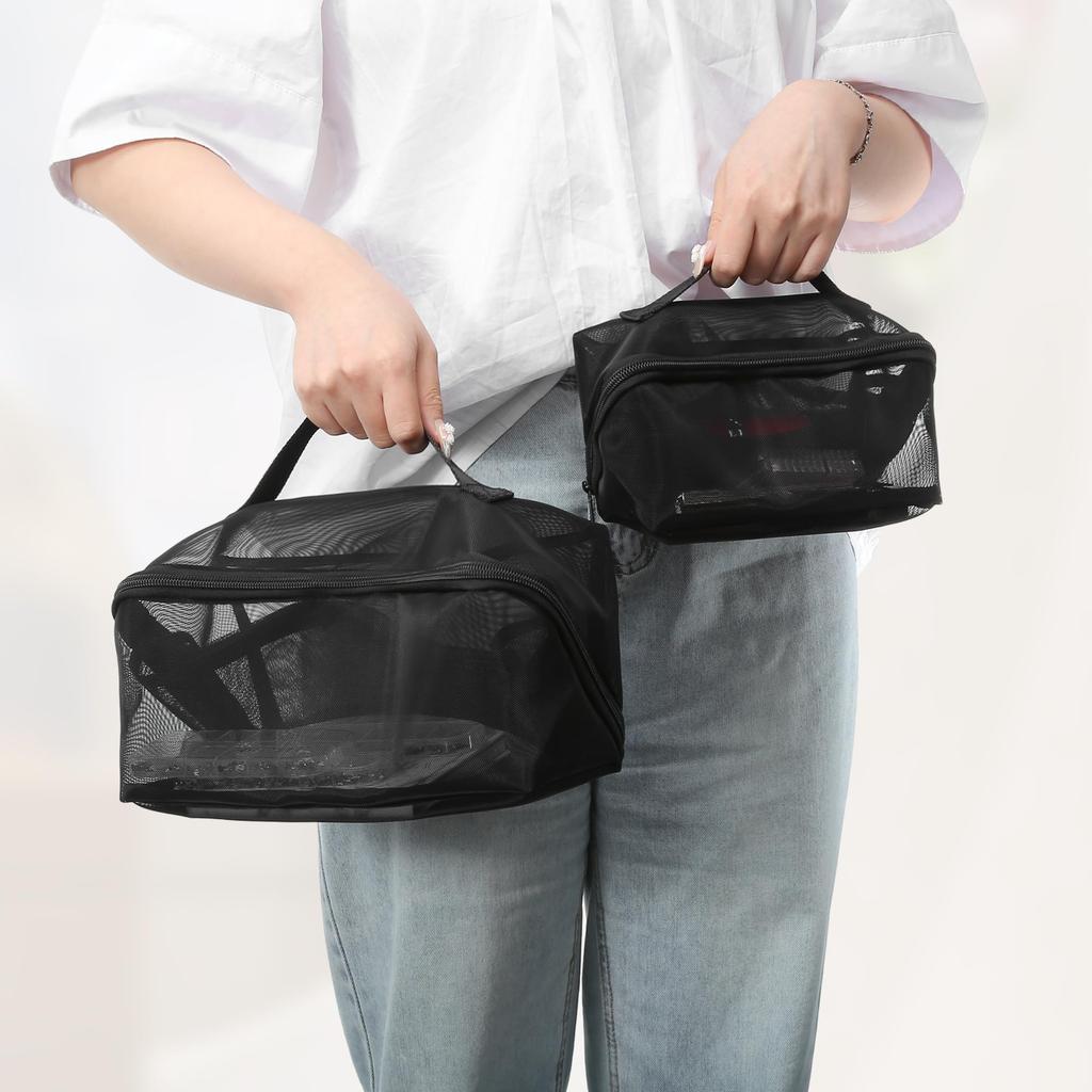 VOCOSTE Makeup Mesh Storage Large Perfect for Business Trips and Large Pouch, Pouch, Pouch, Multifunctional, Capacity, Travel, Clear,