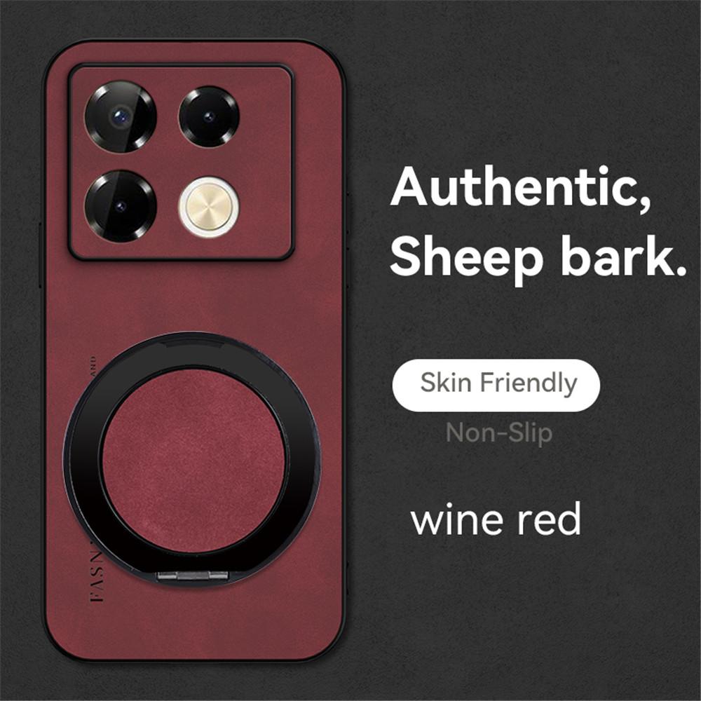 Luxury Sheepskin Magnetic Leather Holder Phone Case For Infinix Note 30 40 Pro Smart 10 9 8 7 6 Stand Shockproof Back Cover