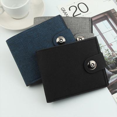Men Canvas Casual Business  Wallet With Card Slots Extra Capacity Cloth Pattern Ultra Strong