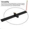 290mm Aluminum Alloy Woodworking Circular Drawing Ruler Multifunctional Carpenter Measurement Tool