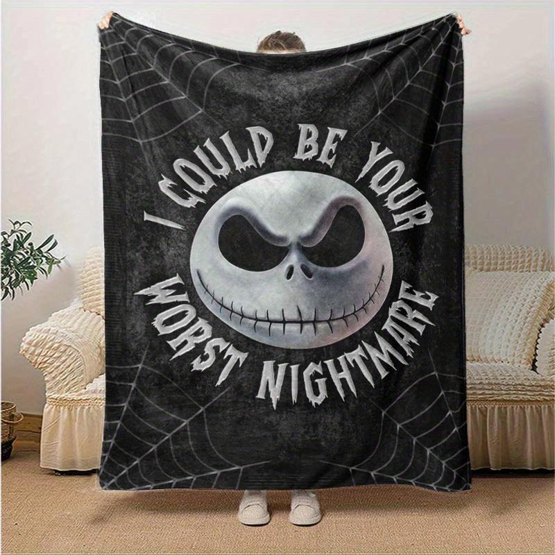 1pc. Nightmare Before Christmas Jack Skellington Throw Blanket, Cozy Blanket for Bed, Couch, Car Seat Cover, Gift Idea for Friends and Famil