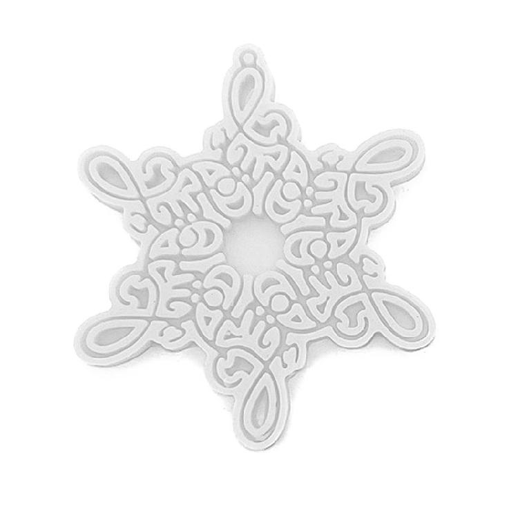 Snowflake Silicone Cake Holder Tray Mold Fruit Cup Mat Mold Diy Coaster Casting белый
