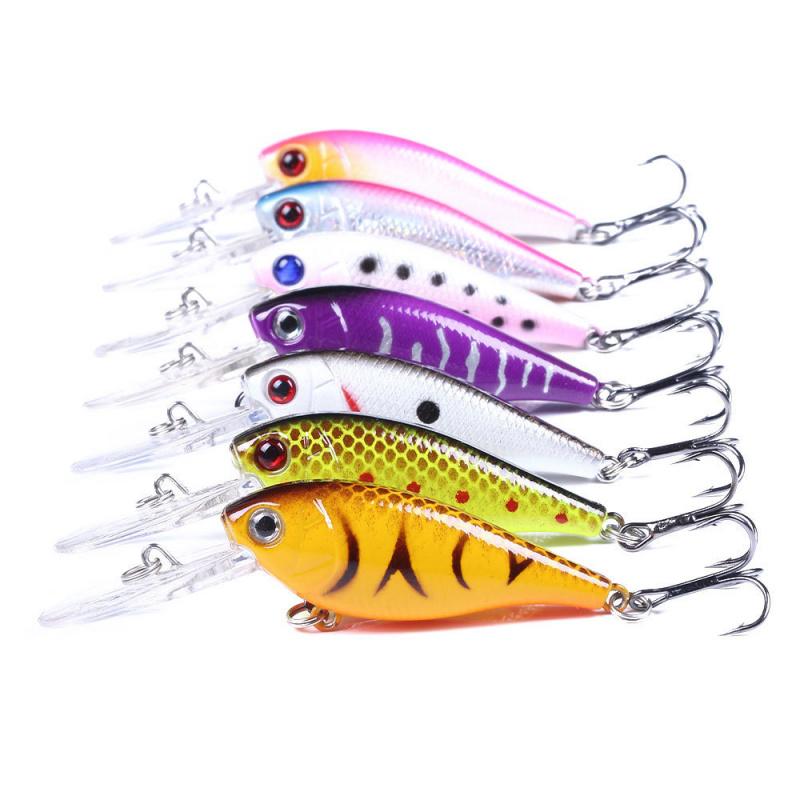 Floating Minnow Lua Bait8CM 7G 6Large Tongue Board Long Casting Bionic Lure Freshwater Saltwater Universal Fishing Bass Fake Bai