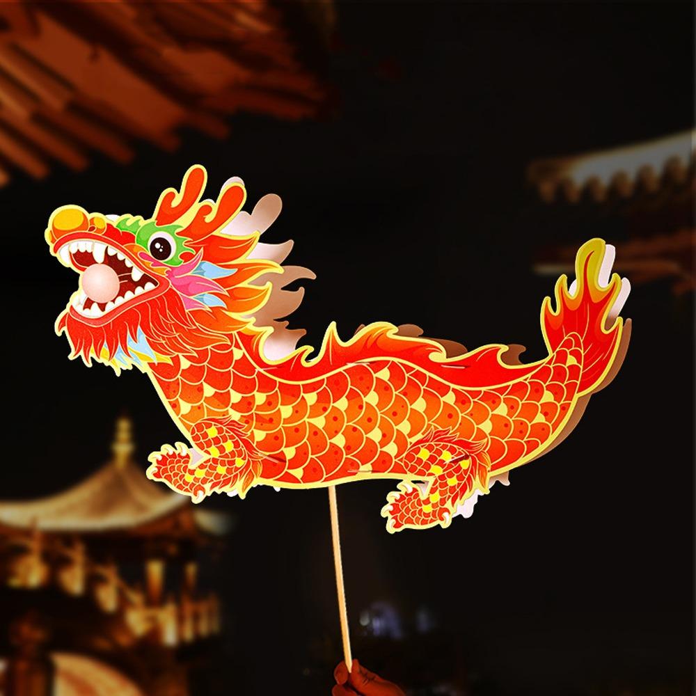 Handmade Dragon Dance Lantern Traditional LED Lantern Toys  Mid-Autumn Festival