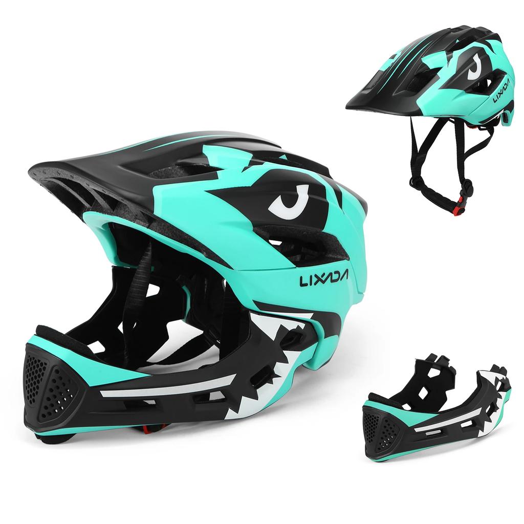 New Kids Detachable Full Face Helmet for BMX Bike Skateboarding Roller Skating Adjustable Impact-Resistant Sports Safety Gear